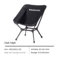 BLACKDOG Height Adjustable Folding Moon Chair Upgraded Portable 900D Oxford Cloth Outdoor Camping Foldable 120KG Max Load Lightweight Black Dog. 
