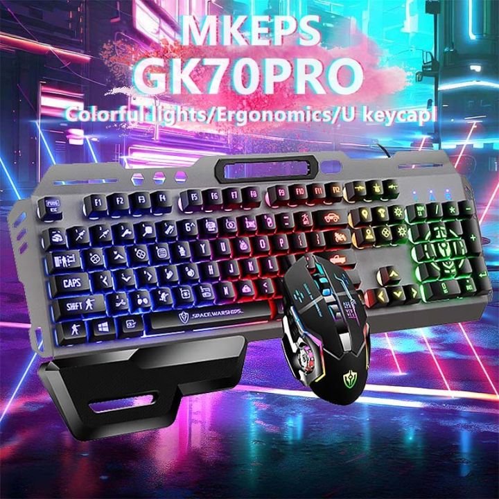 GK70 RGB Gaming Keyboard And Mouse Set With 104 Keys Backlight Wired ...