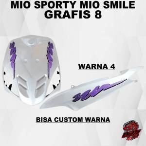 Stiker Yamaha Mio Sporty Mio Smile Grafis 8 - Stiker Decal Transparan Yamaha mio sporty mio smile Grafis 8