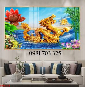 Tranh gạch rồng phượng cao cấp
