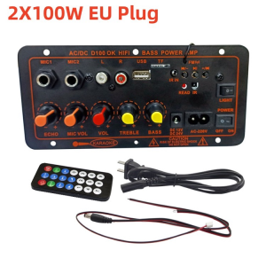 Kebememe 600W Bluetooth 5.0 Bộ khuếch đại âm thanh Micro kép mô-đun amp 12V 24V 220V Hifi bộ phát nhạc âm thanh nổi Bảng Giải Mã