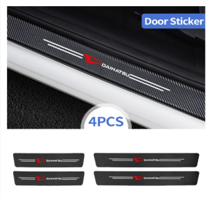 4Pcs Sticker Pelindung Sill Plate/Stiker Pelindung Pijakan Lantai Pintu Mobil