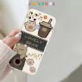 Ốp lưng Oppo Realme C12 / C15 /  C21Y / C25Y / C25 /C25S / Narzo 20/Narzo 30A/A15/ A15S / A35, in hình Bear Coffee. 