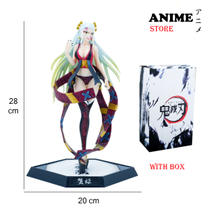 Demon Slayer Figures Large Size 30CM With Box Kokushibou Tsugikuni Yoriichi Realistic Figurine Collectible Patung Kimetsu No Yaiba 鬼灭之刃模型手办继国缘一黑死牟