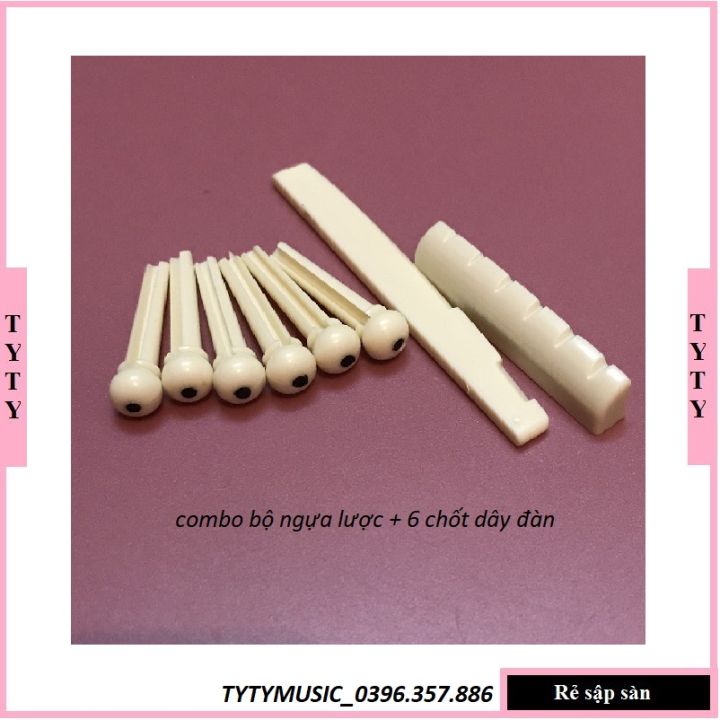 Combo phụ kiện đàn guitar Ngựa Lược & 6 Chốt Dây Đàn TYTYmusic