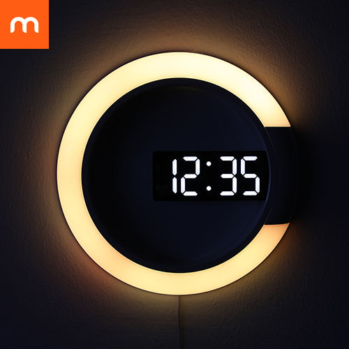 mooas Moodlight Dual Mirror Clock, 7 Color nightlight, 2 LED Colors ...