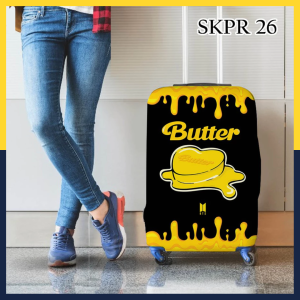 Sarung Koper 24 Inch 20 28 18 Elastis Luggage Cover Pelindung Motif BTS Butter Collection