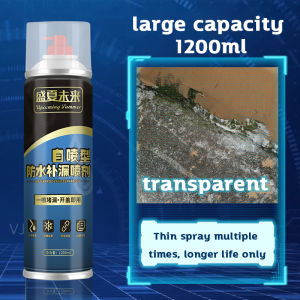 👍Works for 50 years👍Sealant spray Roof Sealant 1200ml Quick Seal Suitable for roof floor and wall pipes Durable waterproof and high temperature resistant Waterproof sealant Spray Sealant WaterProof Leak Repair Spray Flexible Rubber Coating