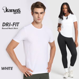Kanvas Dri fit Tshirt for Men & Women Active Gym Clothes Mens T-shirts Compression Shirt Quick-Dry Jersey Basic Series