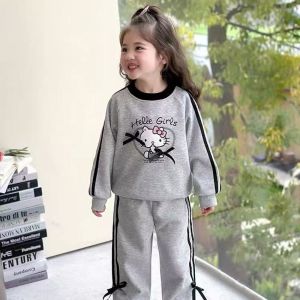 TUmama Đáng yêu cho trẻ em thiết lập giản dị cho xuân thu thời trang in hoạt hình hai mảnh trang phục