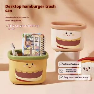 ห้องนิรภัยถังขยะโต๊ะการ์ตูนน่ารักสำหรับออแกไนเซอร์จัดเก็บห้องนักเรียนสำนักงานบ้าน