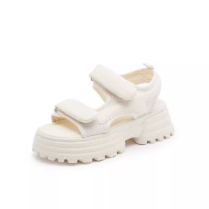 [HÀNG CÓ SẴN]  Dép Sandal nữ 2 quai dán hàng QC đế cao 5cm - (kèm video thật)