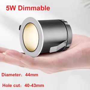 Dimmable Recessed 5W COB Anti-Glare LED Eyeball Down Lights Spotlight Ceiling Light Downlight 24Degree