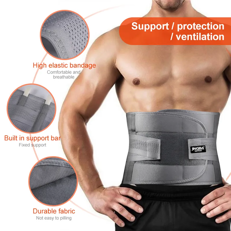 Lumbar Back Support Waist Trimmer Breathable Light Waist Trainer Body  Shaper for Men with 3 Stays for Fitness Sports Waist Back Support, Posture  Recovery, Back Pain Reliever and Injury Prevention