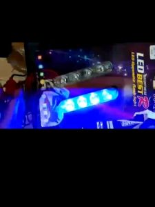 LAMPU KEDIP LAMPU KOLONG BLITZ 4 MATA KIRI KANAN BIRU LED MOTOR MOBIL