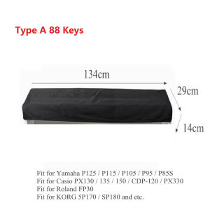 61/88 Keys Electronic Piano Dust Cover Waterproof Elastic Locking Clasp for Home Studio Stage