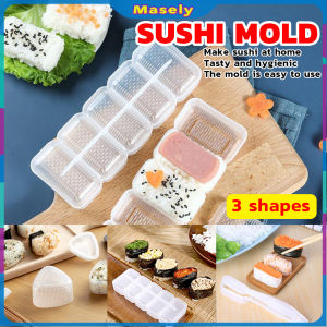 Masely DIY Sushi Bento Mould Japan Onigiri Sushi Mold Non Stick Press Rice Ball Maker Bento Tool Square