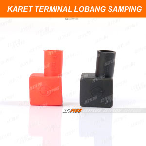 1 SET KABEL AKI MOTOR UNIVERSAL / terminal accu battery atv skun+tutup karet Merah dan Hitam sub harness wire general parts