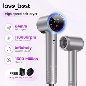 Tình yêu tốt nhất tốc độ cao máy sấy tóc | thông minh dẫn màn hình hiển thị cảm ứng | 600 triệu ion âm | 110000 động cơ rpm | 64 mét/giây tốc độ không khí | máy sấy tóc chuyên nghiệp thổi cho phụ nữ | nhẹ 367g | 5x nhanh khô | 60db tiếng ồn thấp | máy sấy