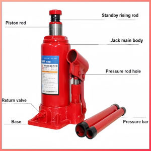 2/5/10 Tons Car Horizontal Jack Hydraulic Extra Heavy Duty Bottle Type Hydraulic Jack Manual Car