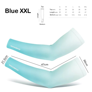 ROCKBROS Sleeves Outdoor Sport Cooling Arm Sleeves Cover Cycling UV Sun Protection 1pair