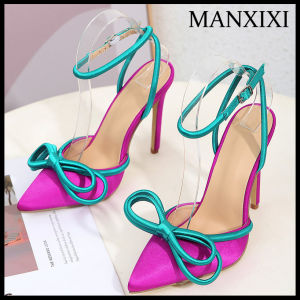 MANXIXI Fashion Women High Heels 4.52 Inches Beautiful Colorful Sandals (Size 35-42)
