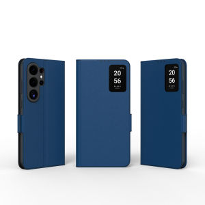 ZUOEKAI Smart View Wallet Flip Case For Samsung Galaxy S26 Ultra S25 S24 S23 S26Ultra S-View Flip High Quality Leather Cover
