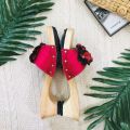 GUỐC GỖ GUỐC MỘC QUAI HOA ĐỎ CAO 5CM. 