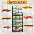 Supermarket Shelves display grocery rack 5 layers for Store rack kitchen rack organizer space save Snack Shelf Convenience Store Multi-layered Shelf. 