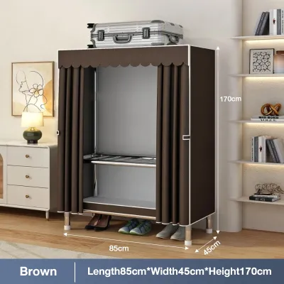SPACEMADER 26MM Wardrobe Cabinet Alloy Steel Pipe Large Size Bedroom Clothing Storage Cabinet Can Bear 500KG