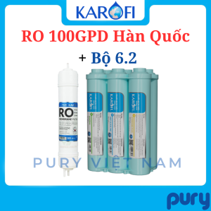 Bộ 10 lõi lọc nước Karofi Chính hãng - 123 RO 100gdp Hàn Quốc HP 6.2 (dùng được cho mọi máy lọc)