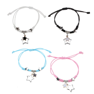 Fashionable His and Hers Bracelets Set of 2pcs Woven Rope Lovers Bracelets Handwoven Bangles Couple Wrist Chains