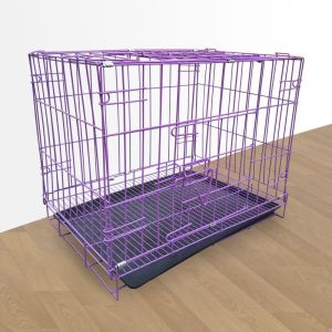 Indoor And Outdoor Cat And Dog Rabbit Pet Cage Large Dog Double Door Foldable Portable Pet Cage With PVC Tray Cat And Dog Cage Suitable For Dogs Rabbits Poultry Etc