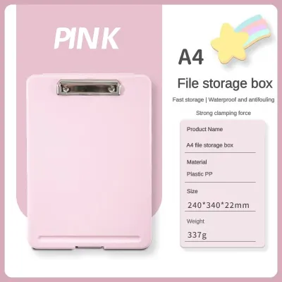 2 IN 1 Clipboard with Storage High Capacity Storage Clipboard Folder Storage Clipboard file Box A4