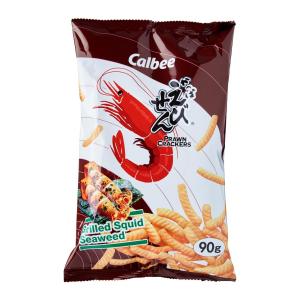 Calbee Grilled Squid Seaweed Prawn Crackers