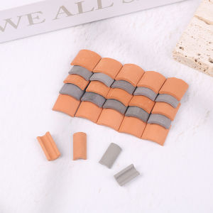 QUANSEN 60Pcs Mini Roof Tiles For Landscaping Miniature Tiles For Dollhouse 1/16