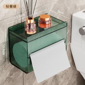 ✨SG Wholeslae✨3PCS Tissue Box Household Toilet Paper Box Wall-mounted Box Toilet Paper Roll Storage Rack Holder Shelf