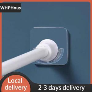 [COD] WHPHous Ship within 24 hours Strong Curtain Rod Bracket Holder Hooks For Wall Adhesive Bathroom Shower Rod Tension Retainer No Drilling Stick For Closet