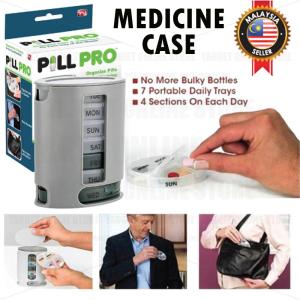 Medicine Case 7 Days Pills Organizer Compartment Compact Case Weekly Tablets Vitamin Storage Box / Bekas Simpan Ubat