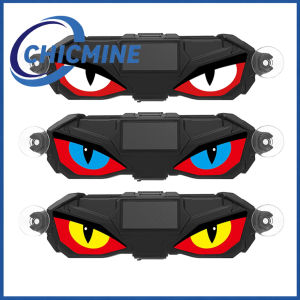 Chicmine 3Pcs Solar Demon Eye Light for Car Window LED Devil Eye Lamp with Suction Cup Dynamic Auto Windshield Ambient Lamp