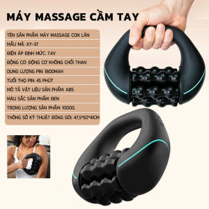 Máy massage cầm tay，Máy mát-xa cơ cầm tay hai trong một có chức năng đập và lăn kết hợp ba tốc độ điều chỉnh.
