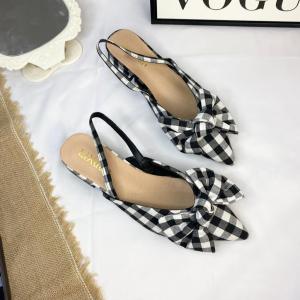 BISA COD DDS1998 Flat Shoes Wanita Sandal Tali Fashion Import Pita Tali Belakang (With Box)