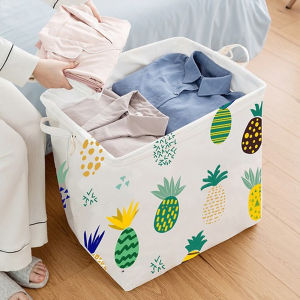 Túi vải đựng đồ quần áo chăn màn khung thép Size Lớn dung tích 100 lít 50x40x50 cm bằng vải canvas chống thấm nước có quai xách và dây rút MÀU NGẪU NHIÊN