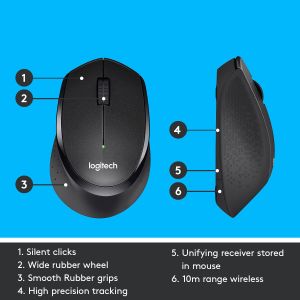 Mouse Văn Phòng Không Dây Logitech Silent M331