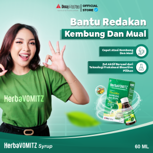 Herbavomitz Sirup 60ml - Herba untuk Kembung Mual dan Gangguan Lambung Lain - 6 Box