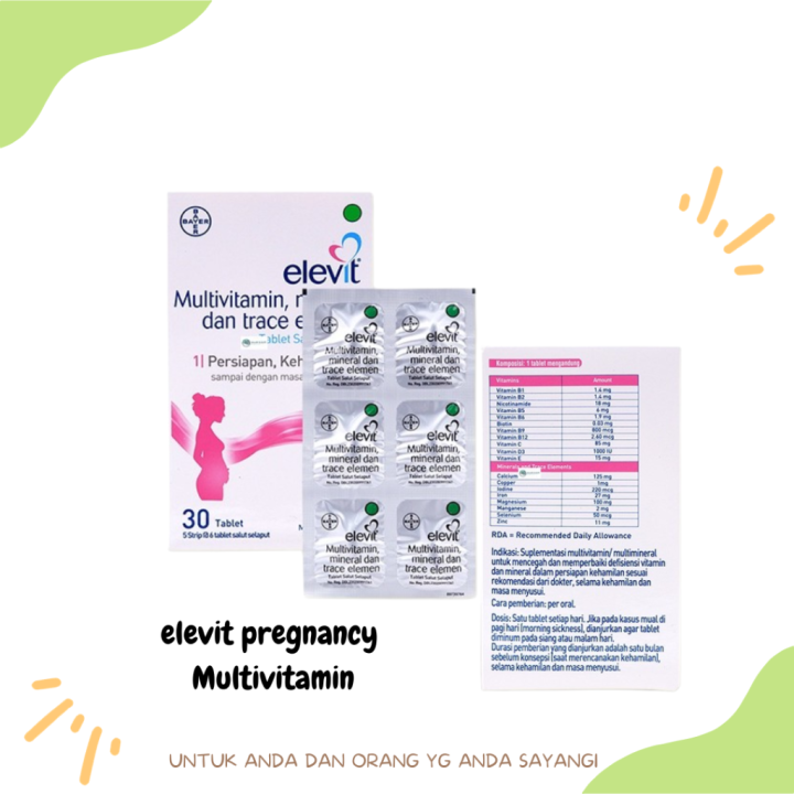 (BOX) Elevit Pregnancy Multivitamin 30 Tablet Lazada Indonesia