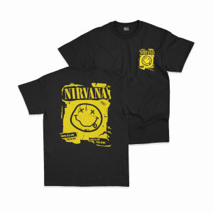 Kaos Washed Nirvana Band Distro Premium Katun Combed 24s