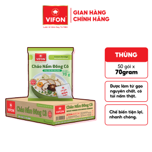 [VOUCHER 20%] Set 5 Gói/ Thùng 50 Gói Cháo Thịt Gà/ Thịt Bằm/ Sườn/ Nấm Đông Cô/ Bò/ Trứng muối VIFON 70g