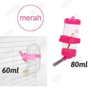 Botol Air Hamster Kecil Peminum Hewan Peliharaan Kelinci Pengumpan 60/80 ML Botol Minum Hewan