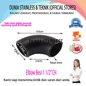 Elbow besi CH 1 1/2in aksesoris teknik bengkel